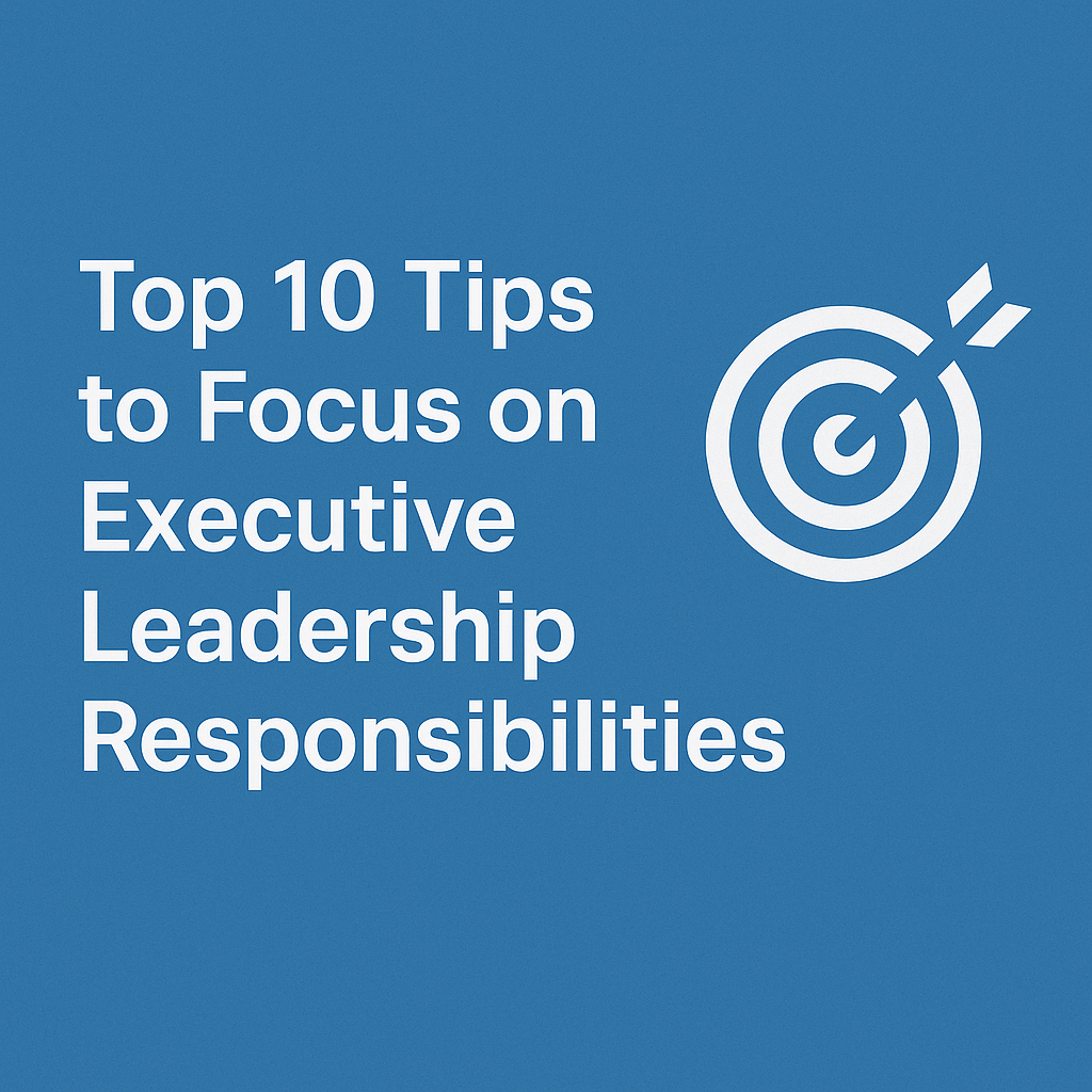 The Best Focus on Executive Leadership Responsibilities for Success