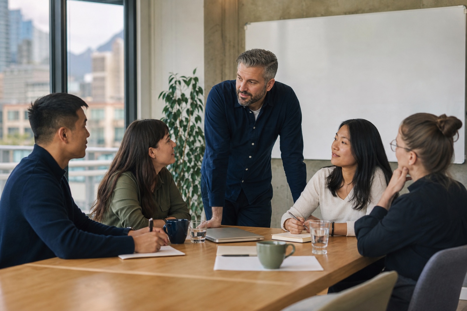 Leadership team collaborating in Vancouver